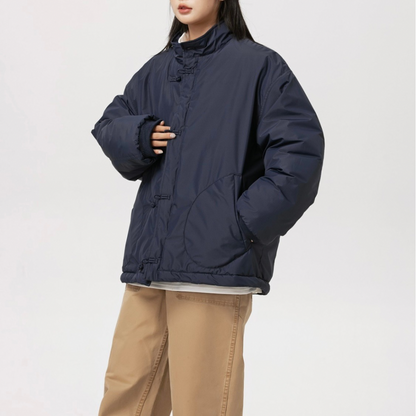 パテッド　チャイナボタン　スタンドカラージャケット　N981