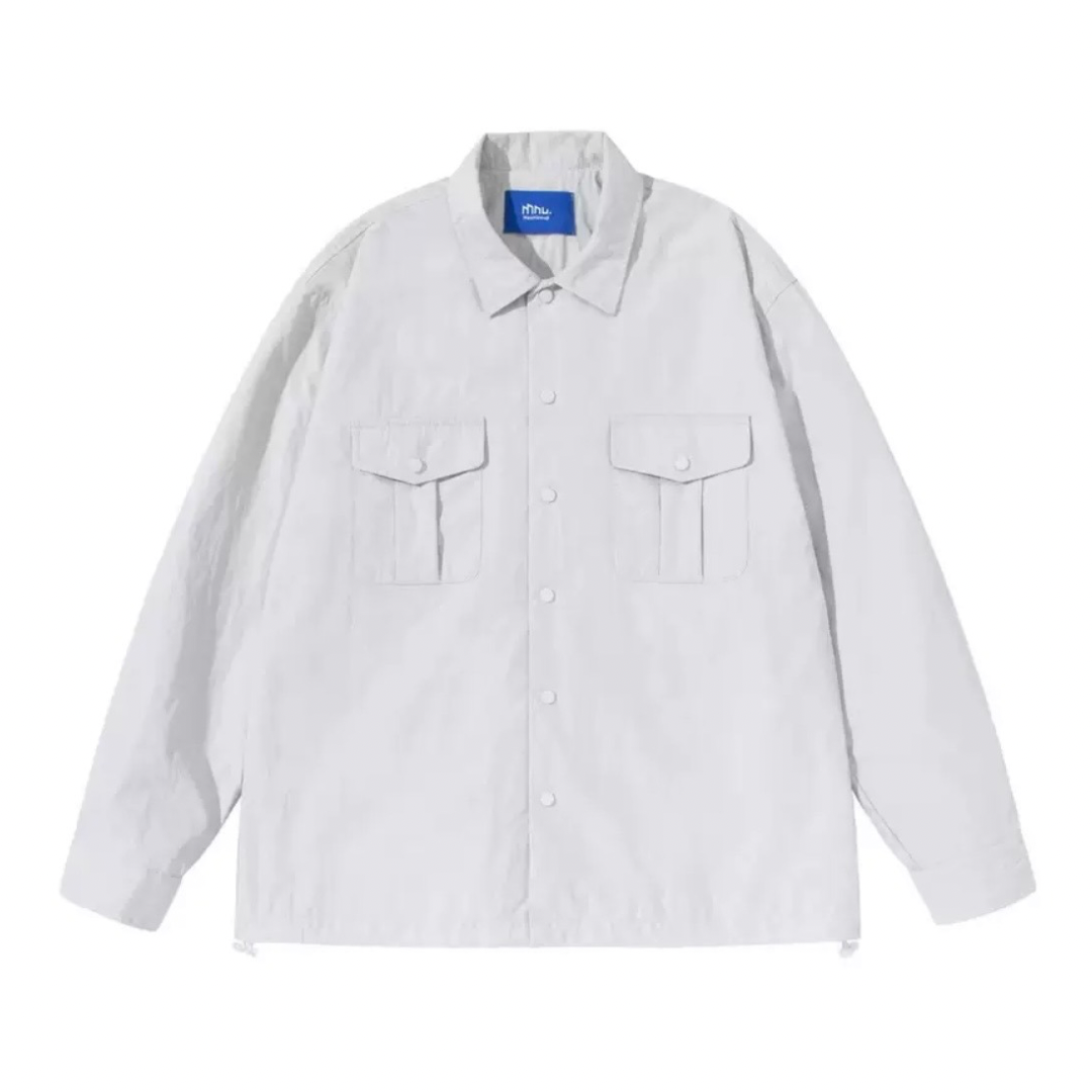 ナイロン　スナップボタン　シャツジャケット　N1236