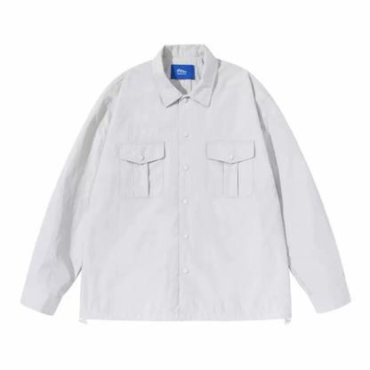 ナイロン　スナップボタン　シャツジャケット　N1236