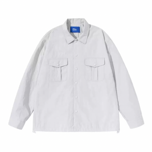 ナイロン　スナップボタン　シャツジャケット　N1236