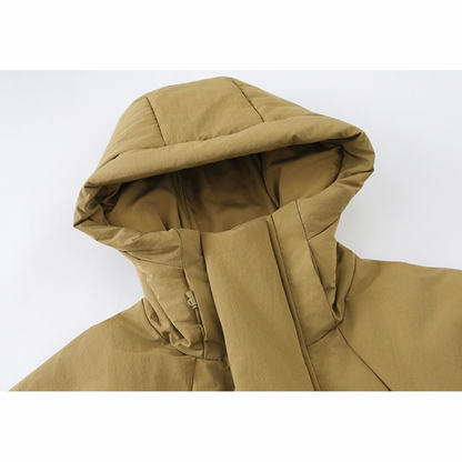 ホワイトダウン　変形パターン　フードジャケット　N915