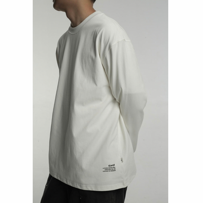 コットンポリ ヘムロゴプリント 長袖Tシャツ N793