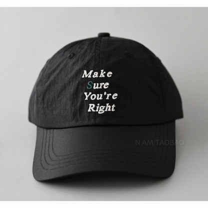 [Make sure you're right] 6 panel cap N476