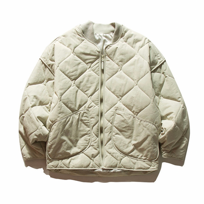 キルティング　リブカラージャケット　N905