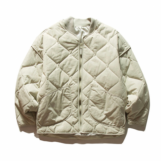 キルティング　リブカラージャケット　N905