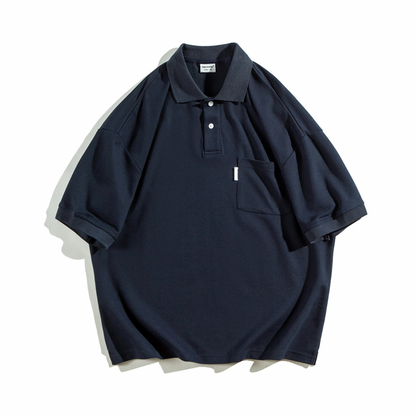 Cotton polyester wide polo shirt N400