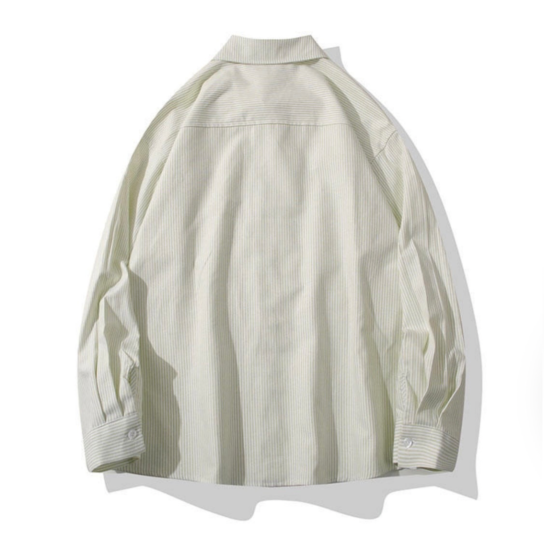 ペールストライプ　フラップポケット　シャツ　N1207