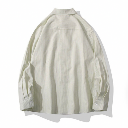 ペールストライプ　フラップポケット　シャツ　N1207