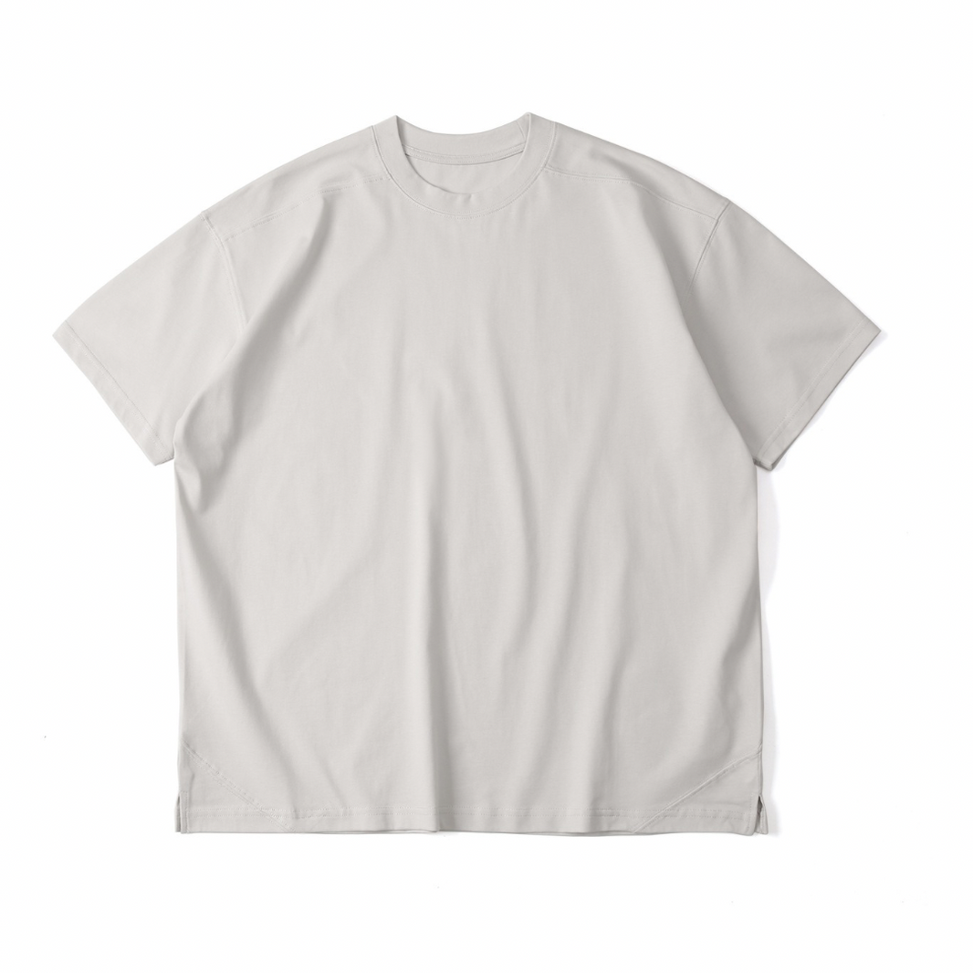 【COOLMAX】高機能 ビッグシルエット Tシャツ N281 ライトグレー