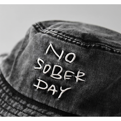 【NO SOBER DAY】エンブロイダリー　バケットハット　N481