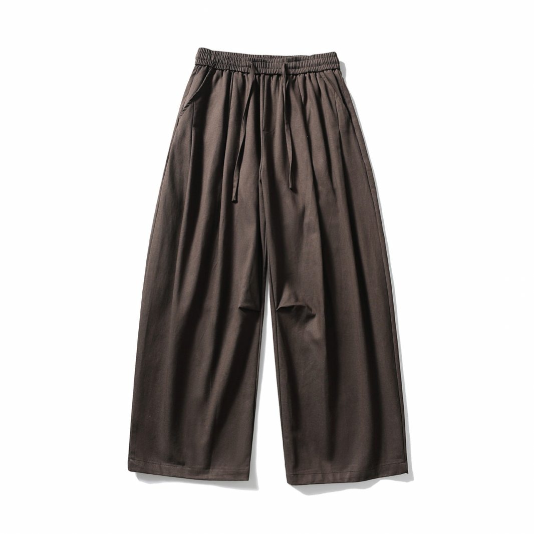 Smooth Twill Wide Straight Easy Pants N1745 ブラウン