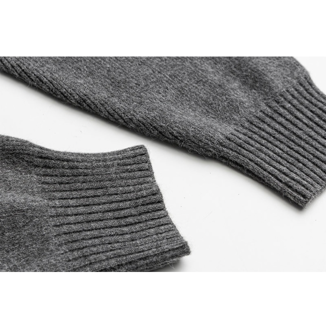 リブニット　クルーネック　カーディガン　N984