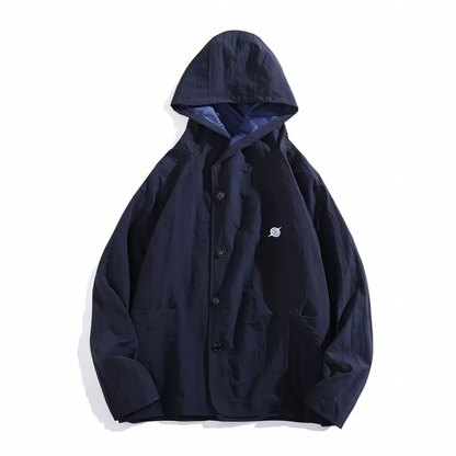 ストレッチポリ　アウトポケット　フードジャケット　N1269