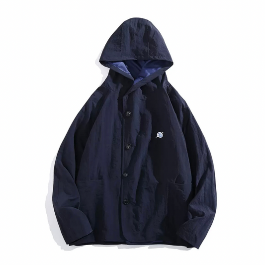 ストレッチポリ　アウトポケット　フードジャケット　N1269