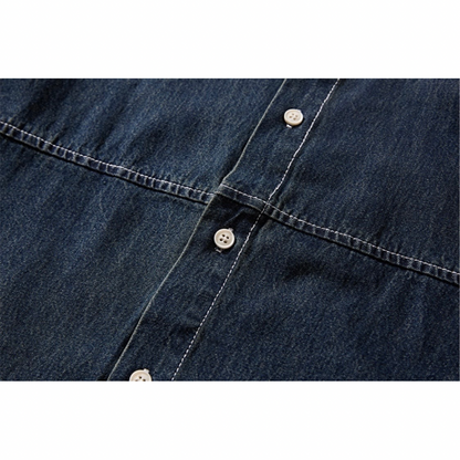 コットンポリ　センターライン　デニムシャツ　N1209