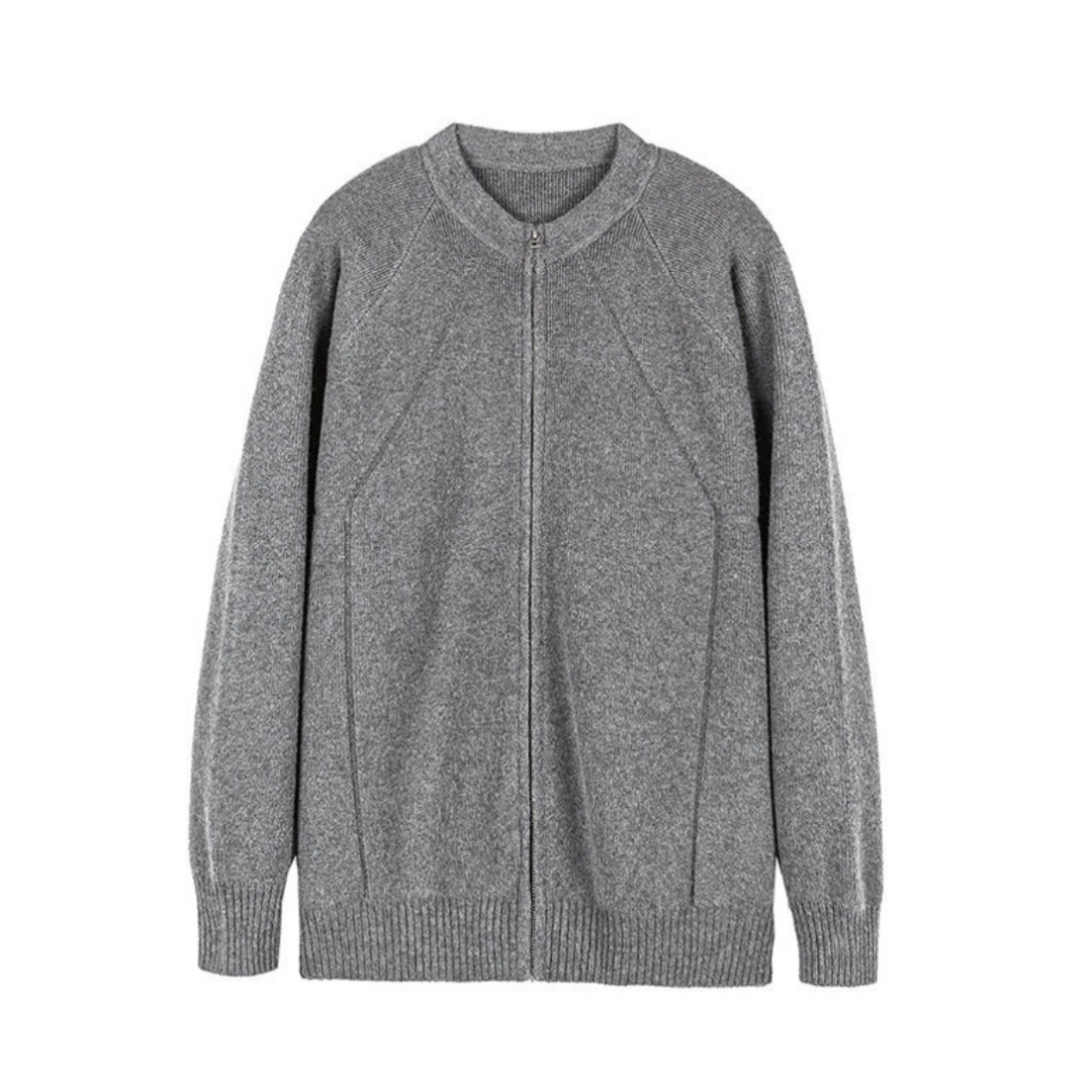 リブニット　クルーネック　カーディガン　N984