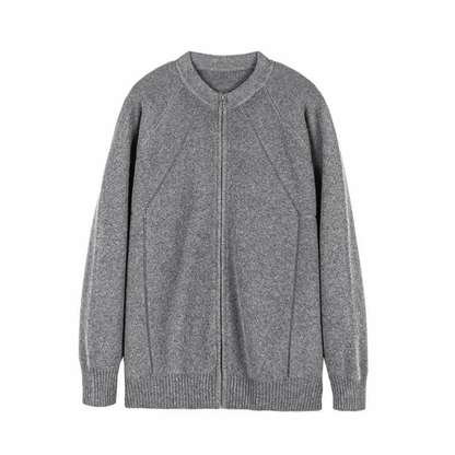 リブニット　クルーネック　カーディガン　N984