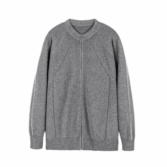 リブニット　クルーネック　カーディガン　N984