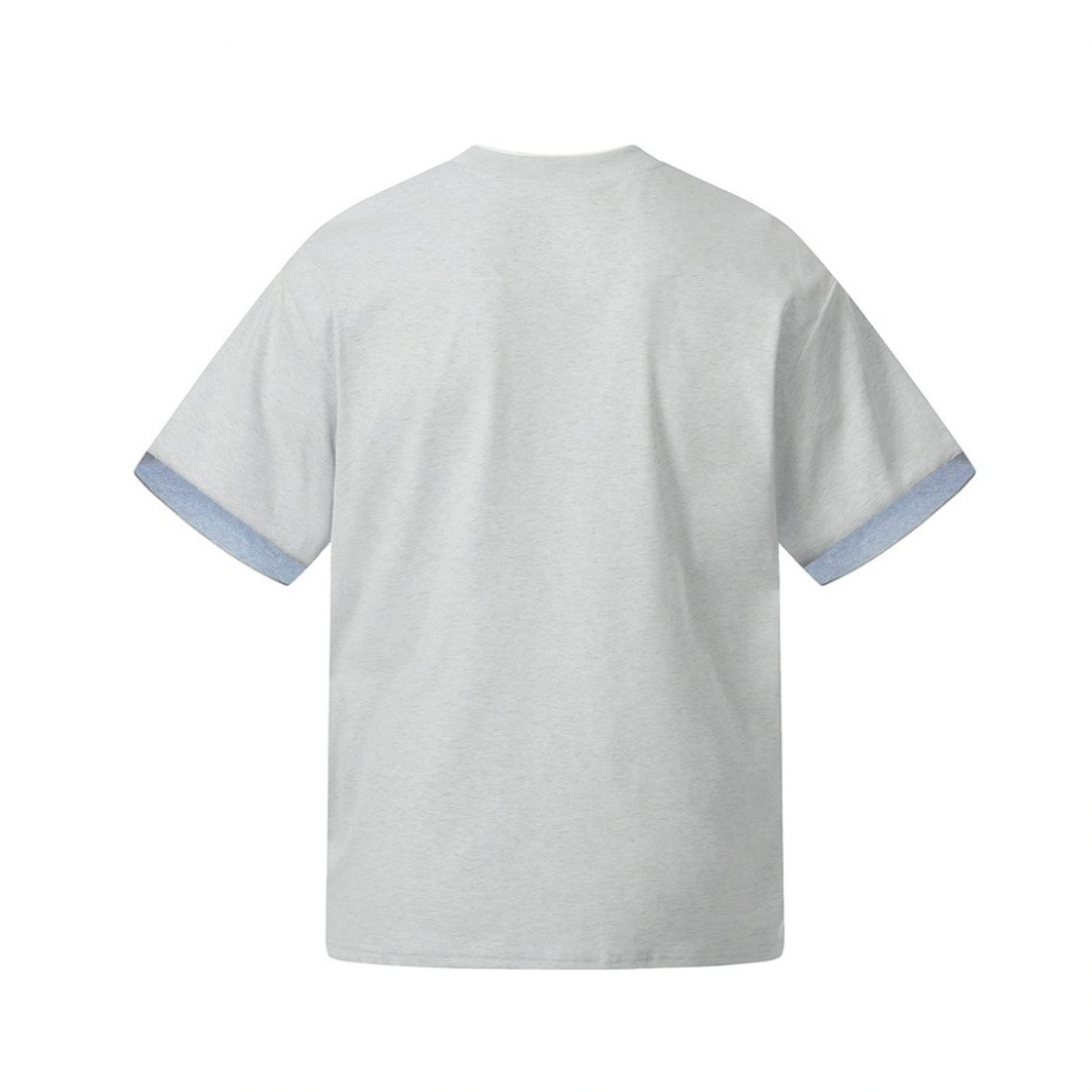 コットンポリ　バイカラーヘム　Tシャツ　N1591