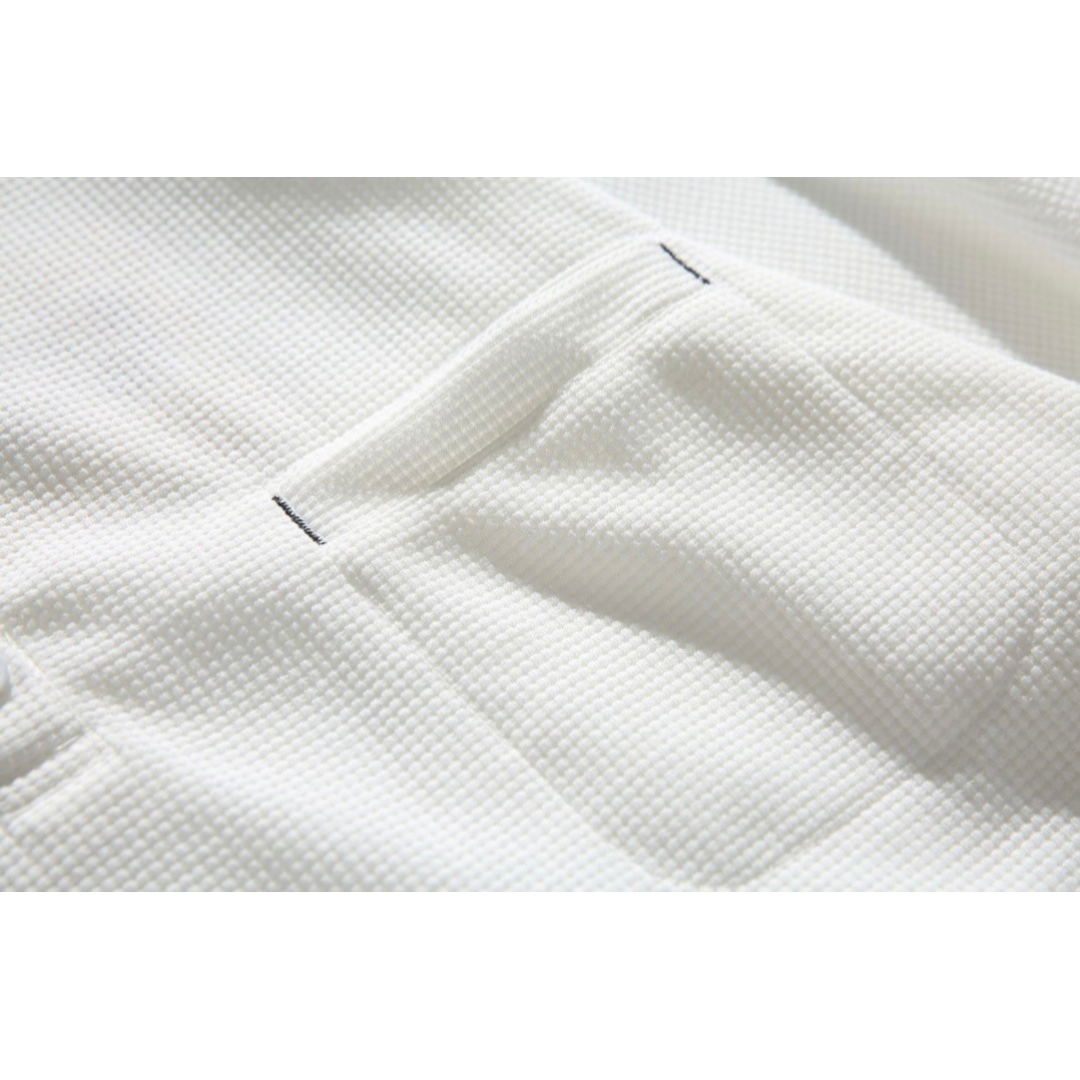 ポリコットン　ワッフル　ヘンリーネック長袖Ｔシャツ　N598