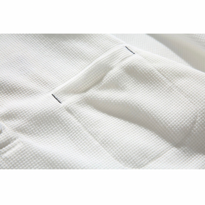 ポリコットン　ワッフル　ヘンリーネック長袖Ｔシャツ　N598