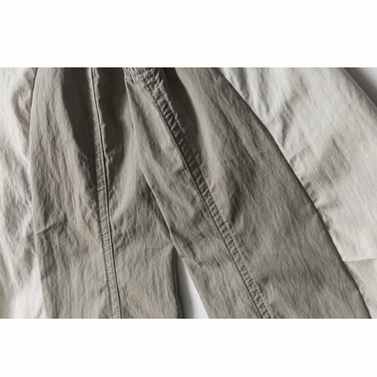 コットンナイロン　バイカラー　ポケット付き　シャツジャケット　N1235