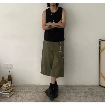 ミニヘリンボーン ワイド クロップドパンツN510
