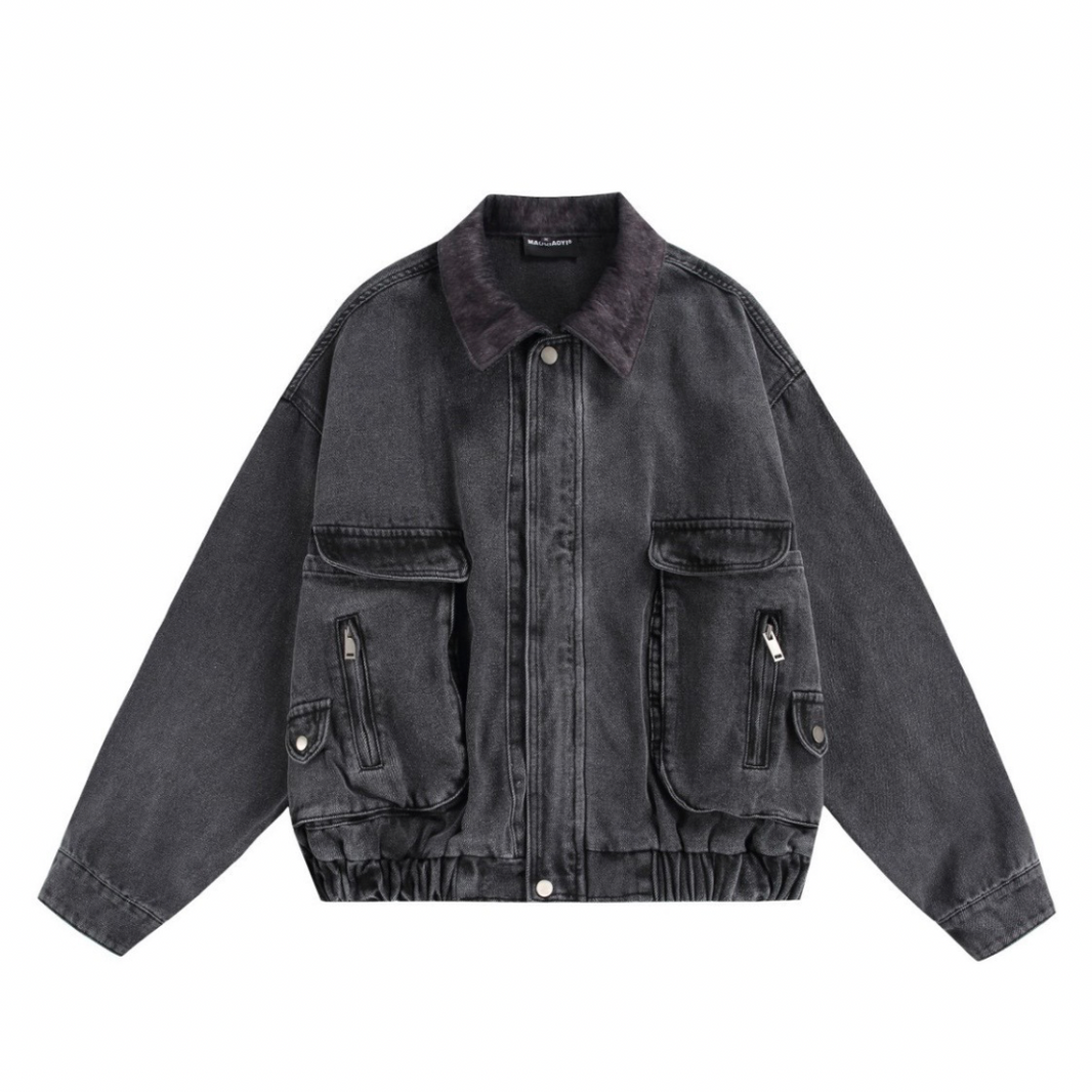Stretch Cotton Multi-Pocket Jacket N1266 ブラック