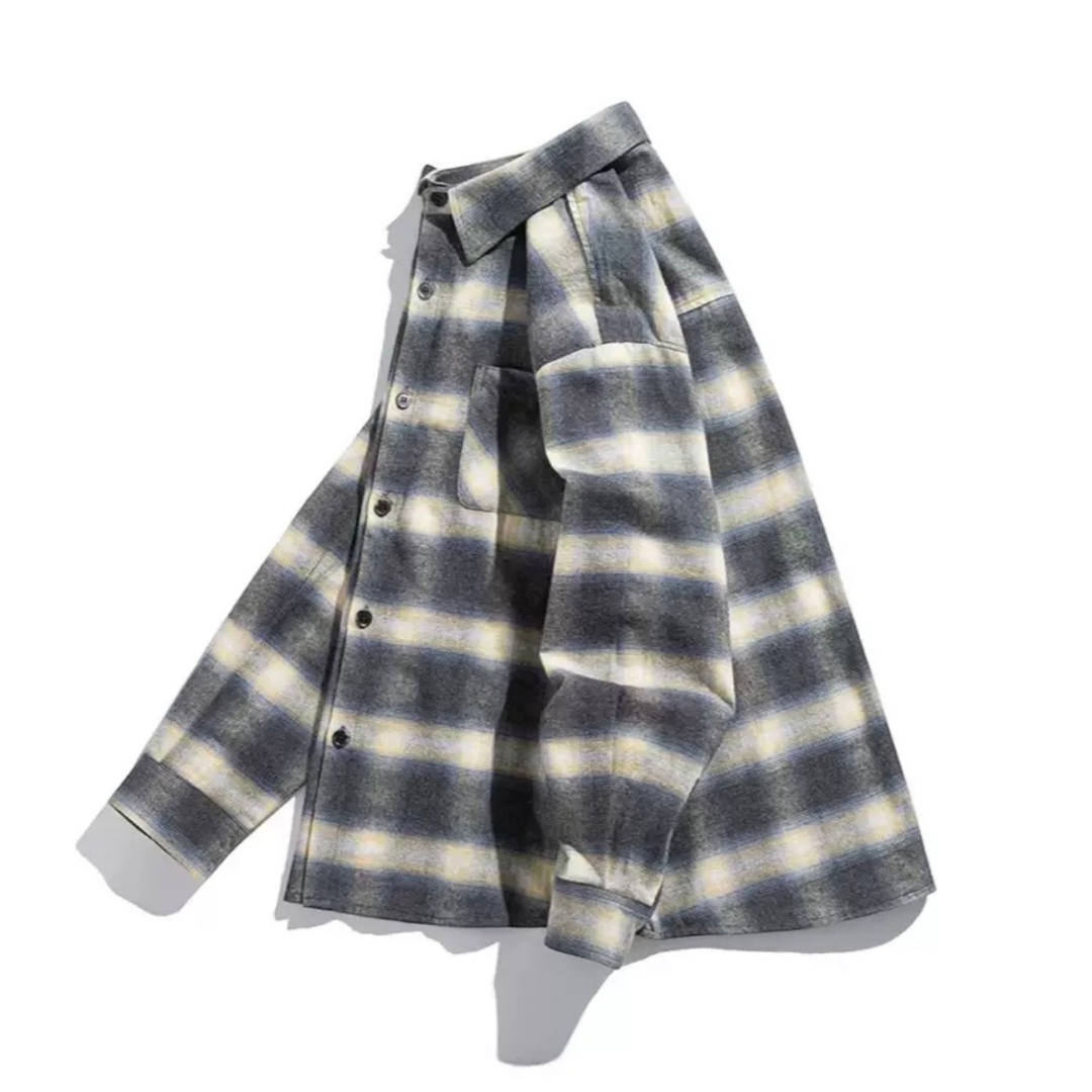 トーンカラー　ライトネルシャツ　N1214