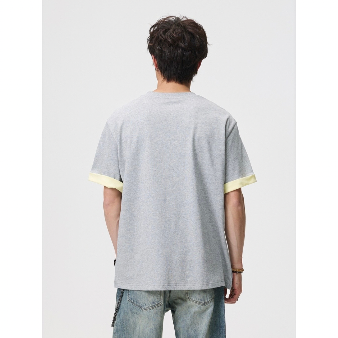 ブルーレイヤード　ヘンリーネック　Tシャツ　N1552