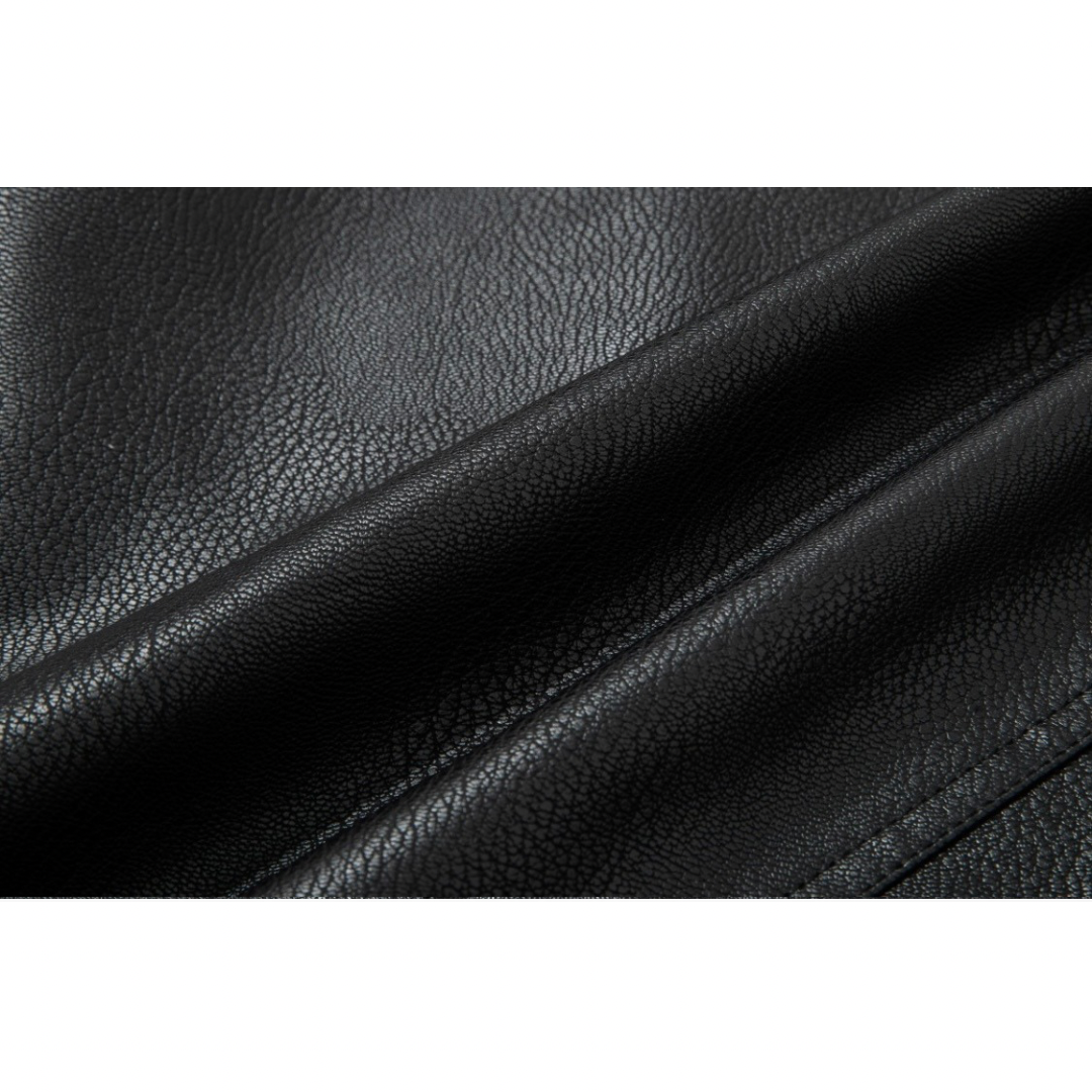 PUレザー　スタンドカラージャケット　N913