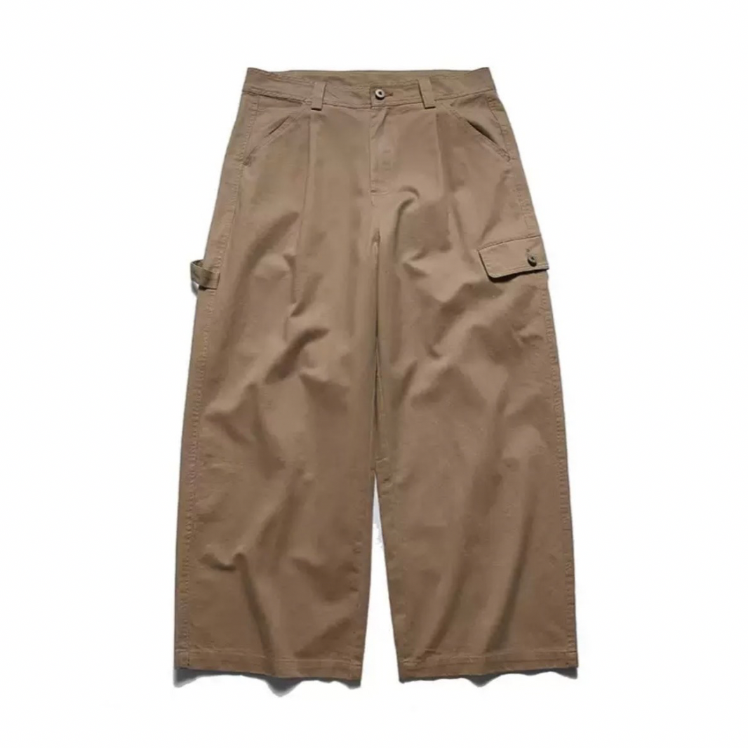 Noble Twill Wide Pants with Hanger Loop N1289 カーキベージュ
