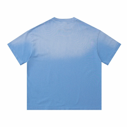 フェードブルー　カレッジ　Tシャツ　N1465