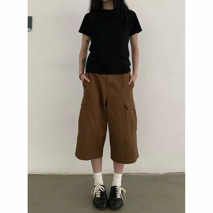 ミニヘリンボーン ワイド クロップドパンツN510