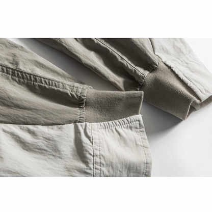 コットンナイロン　バイカラー　ポケット付き　シャツジャケット　N1235