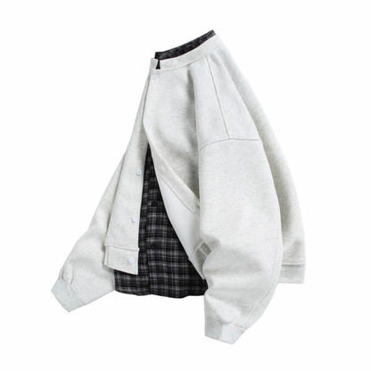 フェイクレイヤード　スウェットカーディガン　N1264