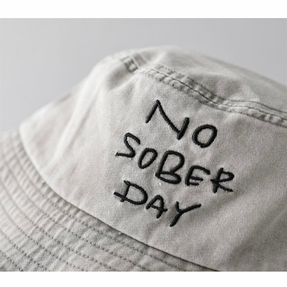 【NO SOBER DAY】エンブロイダリー　バケットハット　N481