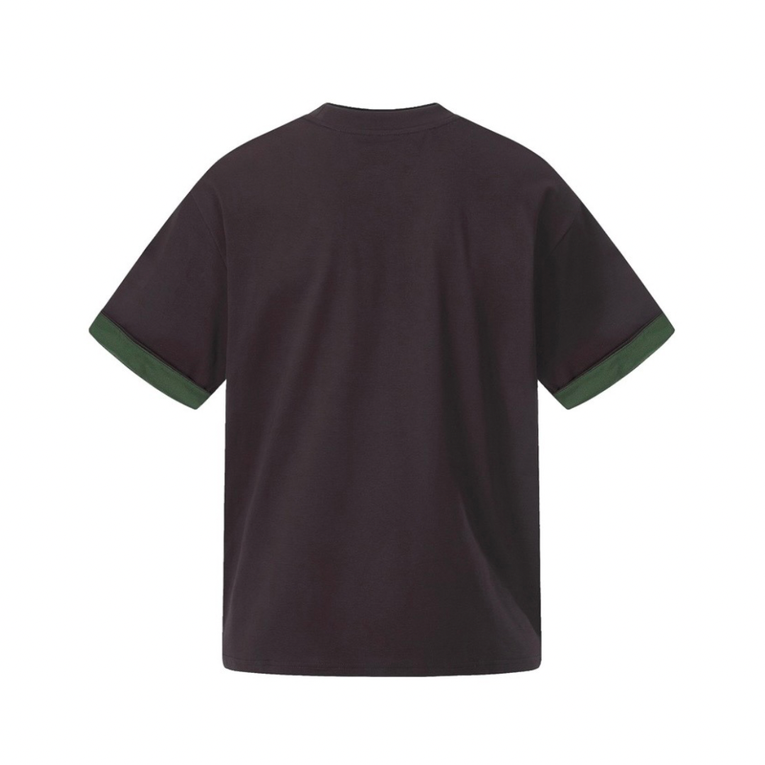 コットンポリ　バイカラーヘム　Tシャツ　N1591