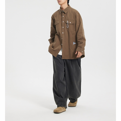 ビスコース混デニム　ビッグシルエット　パンツ　N973