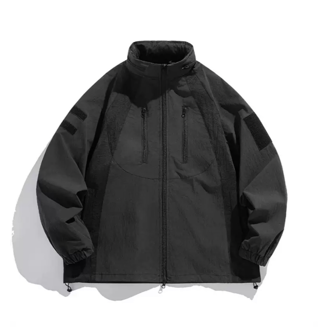 コットンナイロン　ミリタリー　フード付き　シェルジャケット　N1211