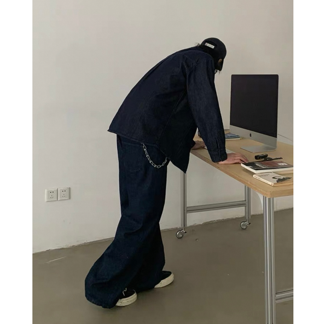 ツータックワイド　デニムパンツ　N647