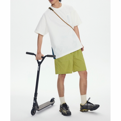 バイカラースリット　ストレッチナイロン　Tシャツ　N1582
