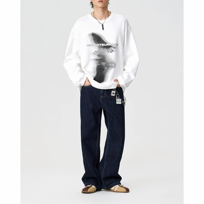 アウトフォーカス　長袖Tシャツ　　N1430