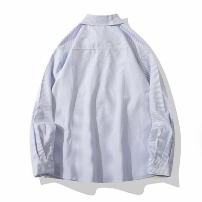 ペールストライプ　フラップポケット　シャツ　N1207