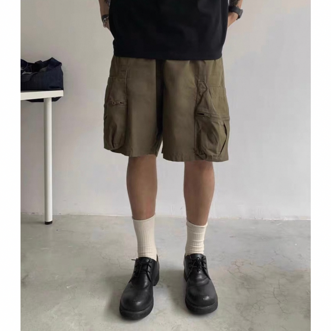 ベルテッド ユーティリティ ワイド ショートパンツ N284 アーミーグリーン