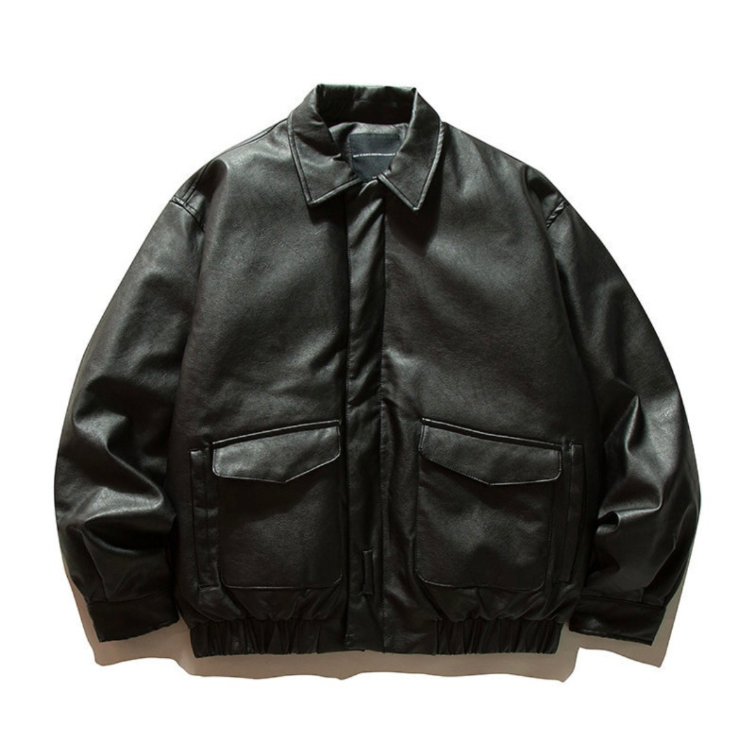 ダウンライナー　PUレザー　フライトジャケット　N816