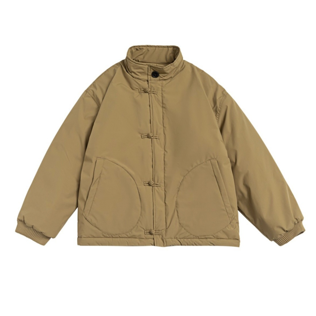 パテッド　チャイナボタン　スタンドカラージャケット　N981