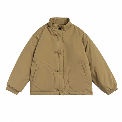 パテッド　チャイナボタン　スタンドカラージャケット　N981