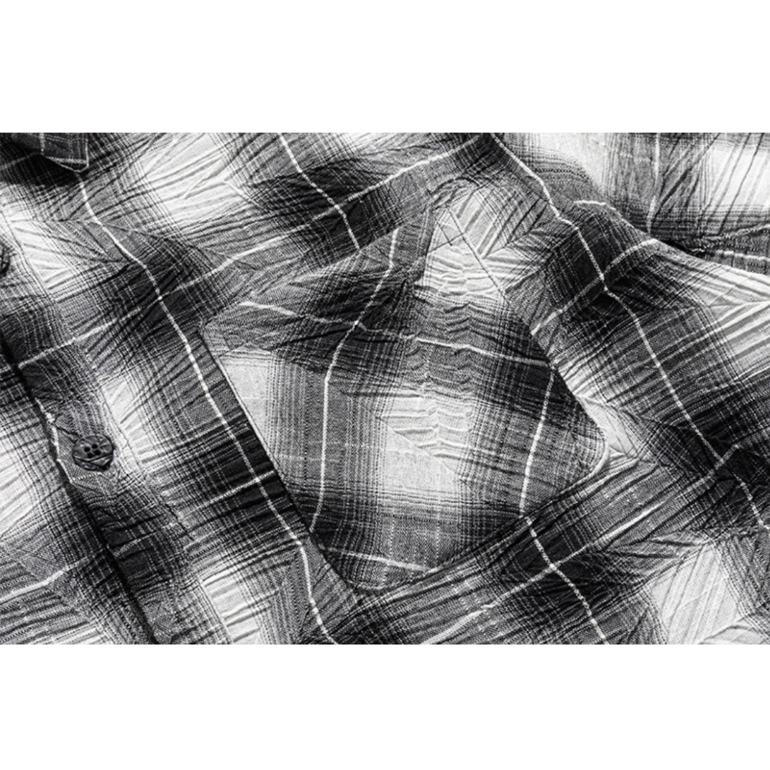 ウィンクルコットンPE　チェック　シャツ　N1215