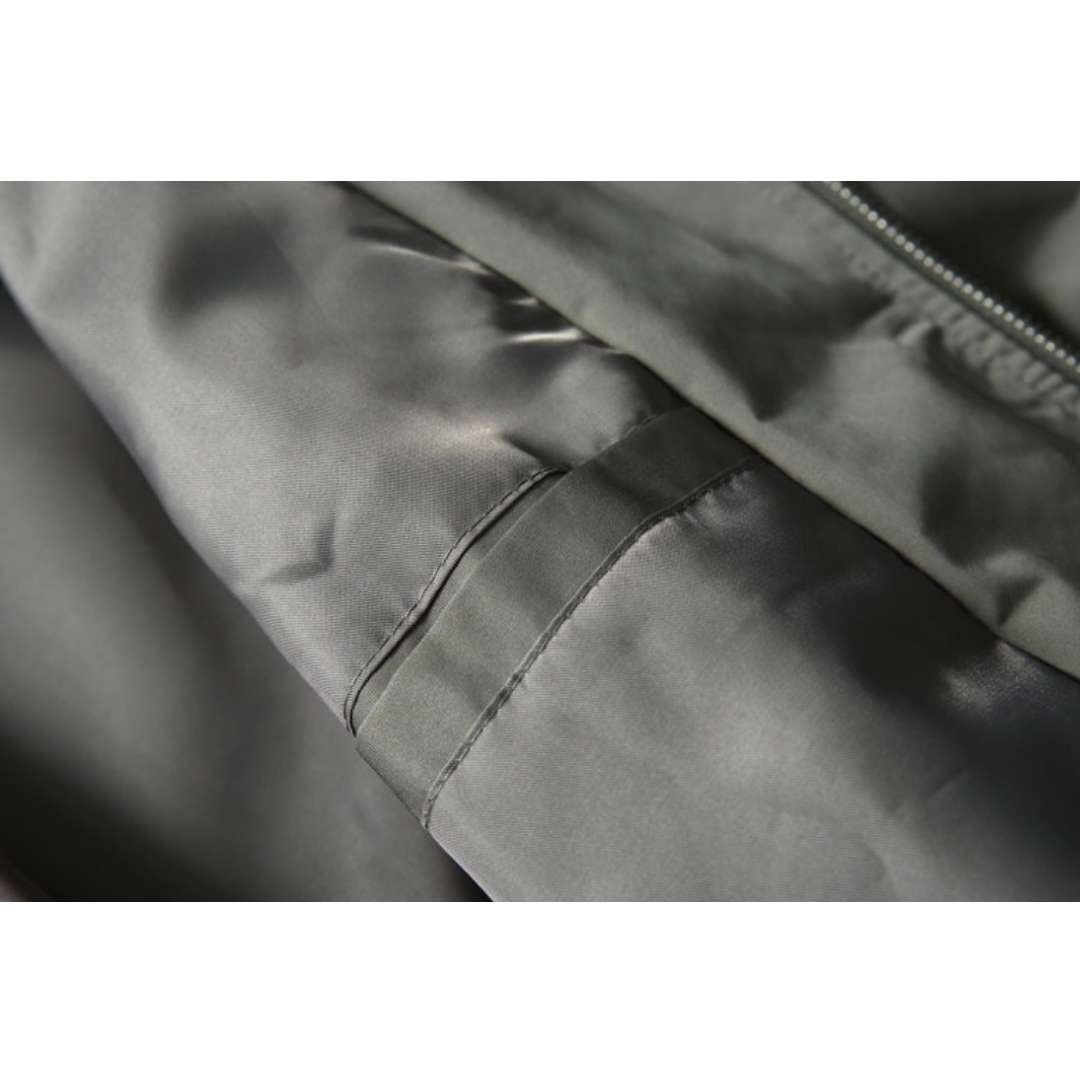 ポリエステルサテン　リブスタンドカラー　ジャケット　N1084